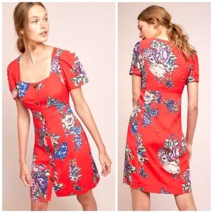 Maeve by Anthropologie Red Button Dress size 8